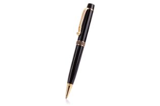 Montblanc - a Meisterstück Yehudi Menuhin ballpoint pen, with a violin headstock-shaped clip and f-