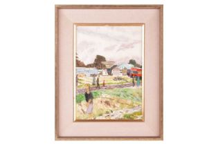 Carel Weight R.A. (1908-1997), The Fairground, signed 'Carel Weight' (lower right), oil on board,