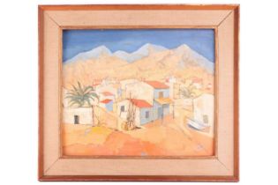Walter Horst Nessler (German/British, 1912 - 2001), Desert Village, signed Nessler (lower right),