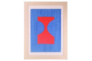 Sir Terry Frost (1915 - 2003), Red and Blue Collage, inscribed dated and signed verso in pencil '