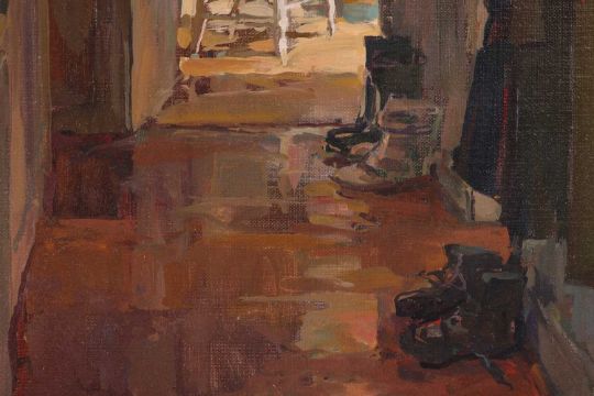 Susan Ryder R.P., N.E.A.C. (born 1944) Britsh, 'The Boot Passage', oil on canvas, signed lower left, - Image 5 of 7