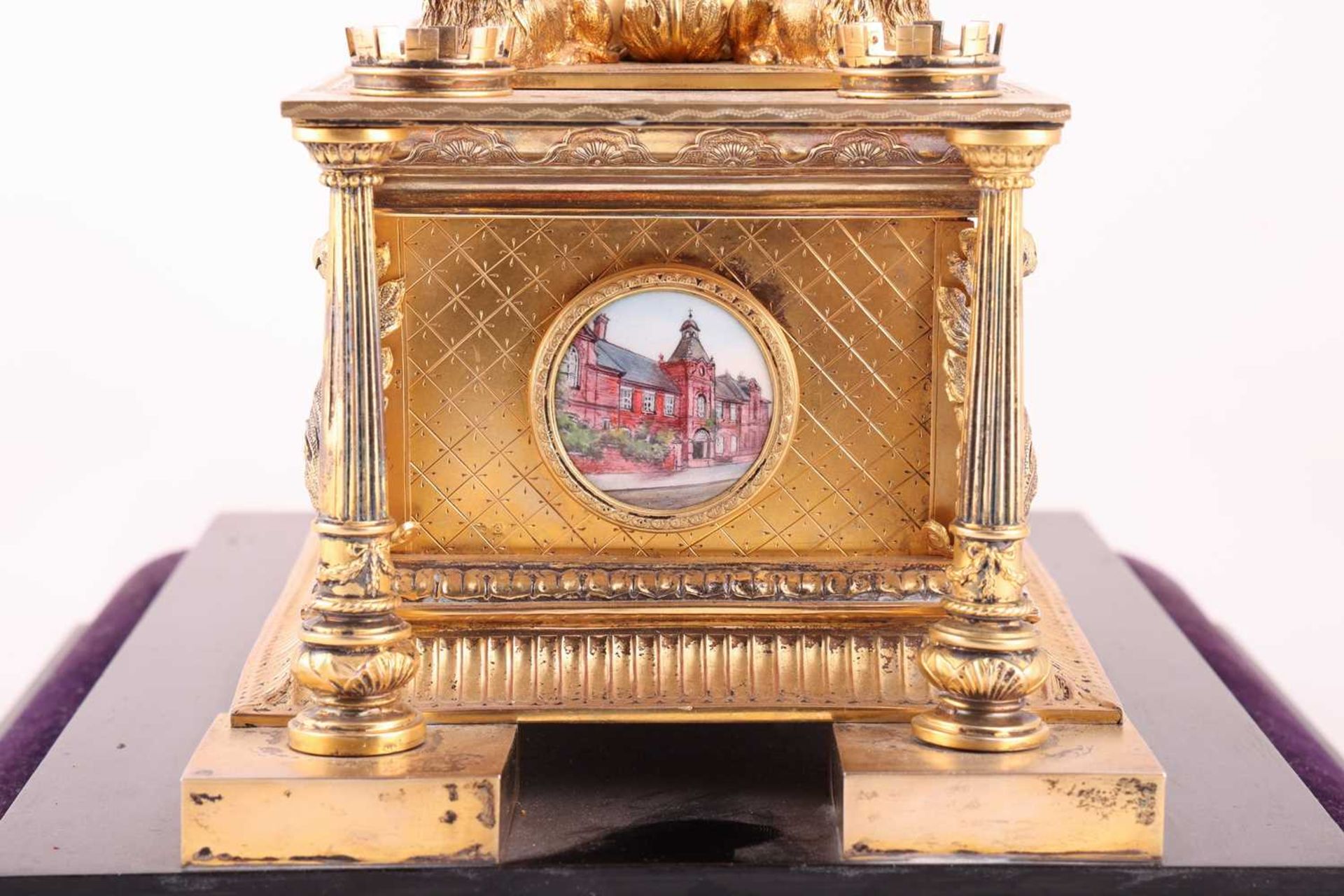 Vale Bros &amp; Sermon - an Edwardian silver gilt, enamelled and satin lined 'Freedom &amp; Maidston - Image 8 of 15