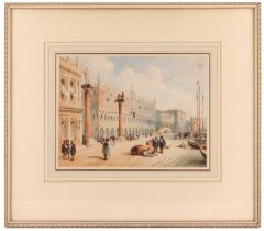 A 19th century French School, 'Palais de Loges, Venise', watercolour view of Venice, unsigned, 23