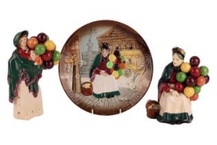 A collection of Royal Doulton, 'The Balloon Seller', 'The Old Balloon Seller', and 'The Old Balloon 