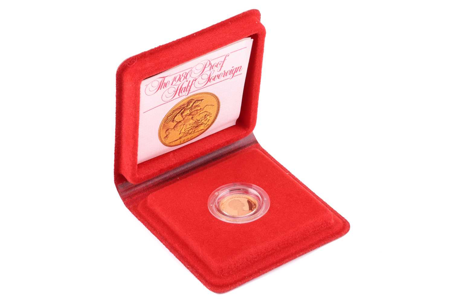 A 1980 Elizabeth II Proof half-sovereign, cased and uncirculated. - Image 3 of 4