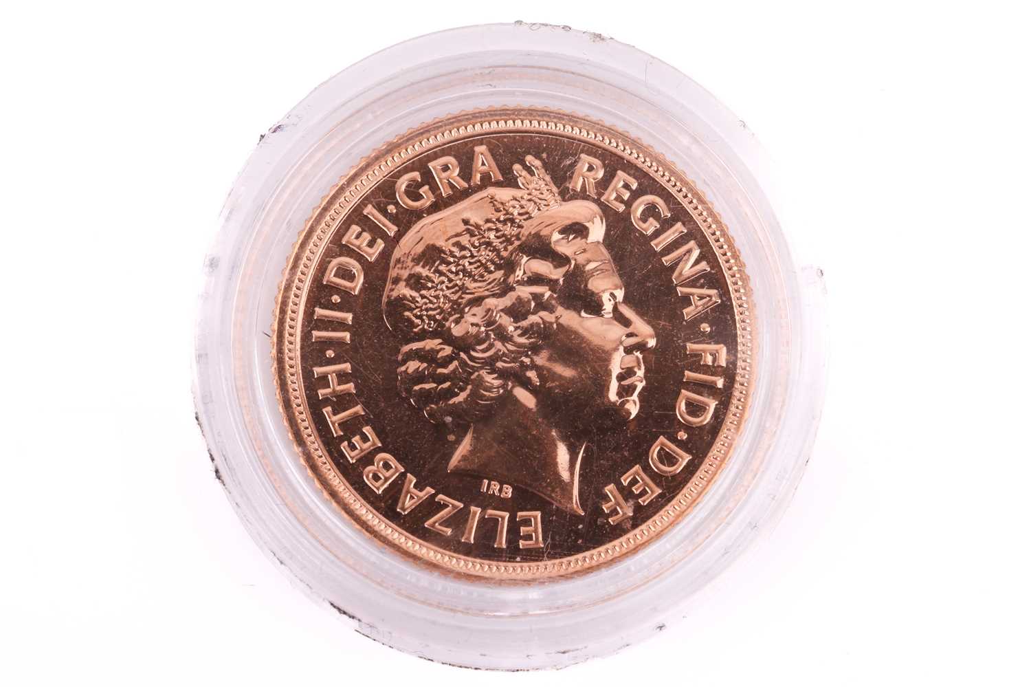 A 2015 Elizabeth II Full-Sovereign with a plastic case, circulated. - Image 2 of 2