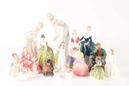 A collection of Royal Doulton 'Pretty Ladies' comprising, Summer's Darling, Janine, Fleur, Devotion,