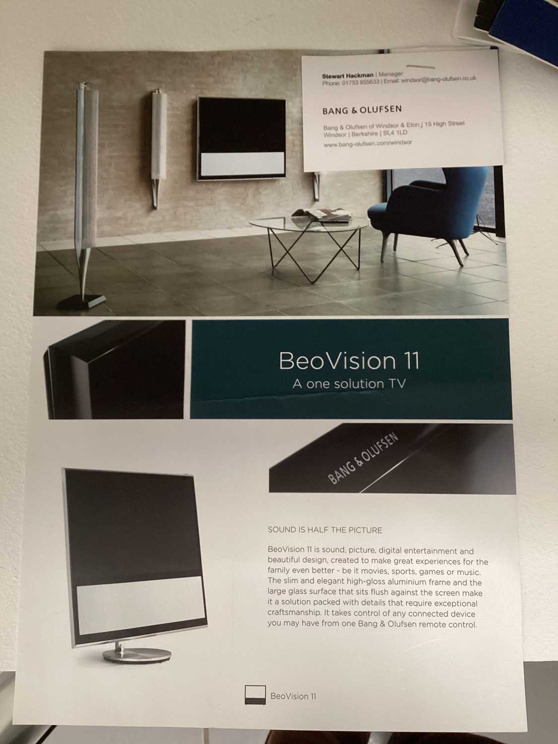 A Bang &amp; Olufsen 'BeoVision 11' television and stand (38" screen), together with a B&amp;O Beoco - Image 28 of 28