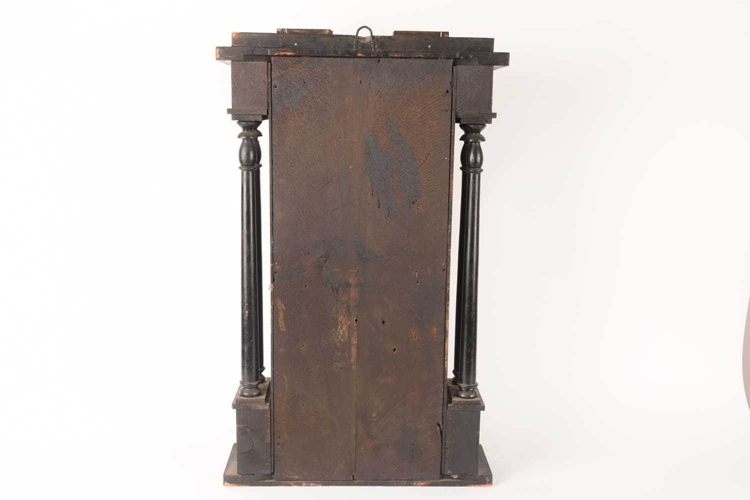 A 19th-century Chauncy Jerome 'New York Style' four-columned wall clock, 40.5 cm wide x 12 cm deep x - Image 9 of 9