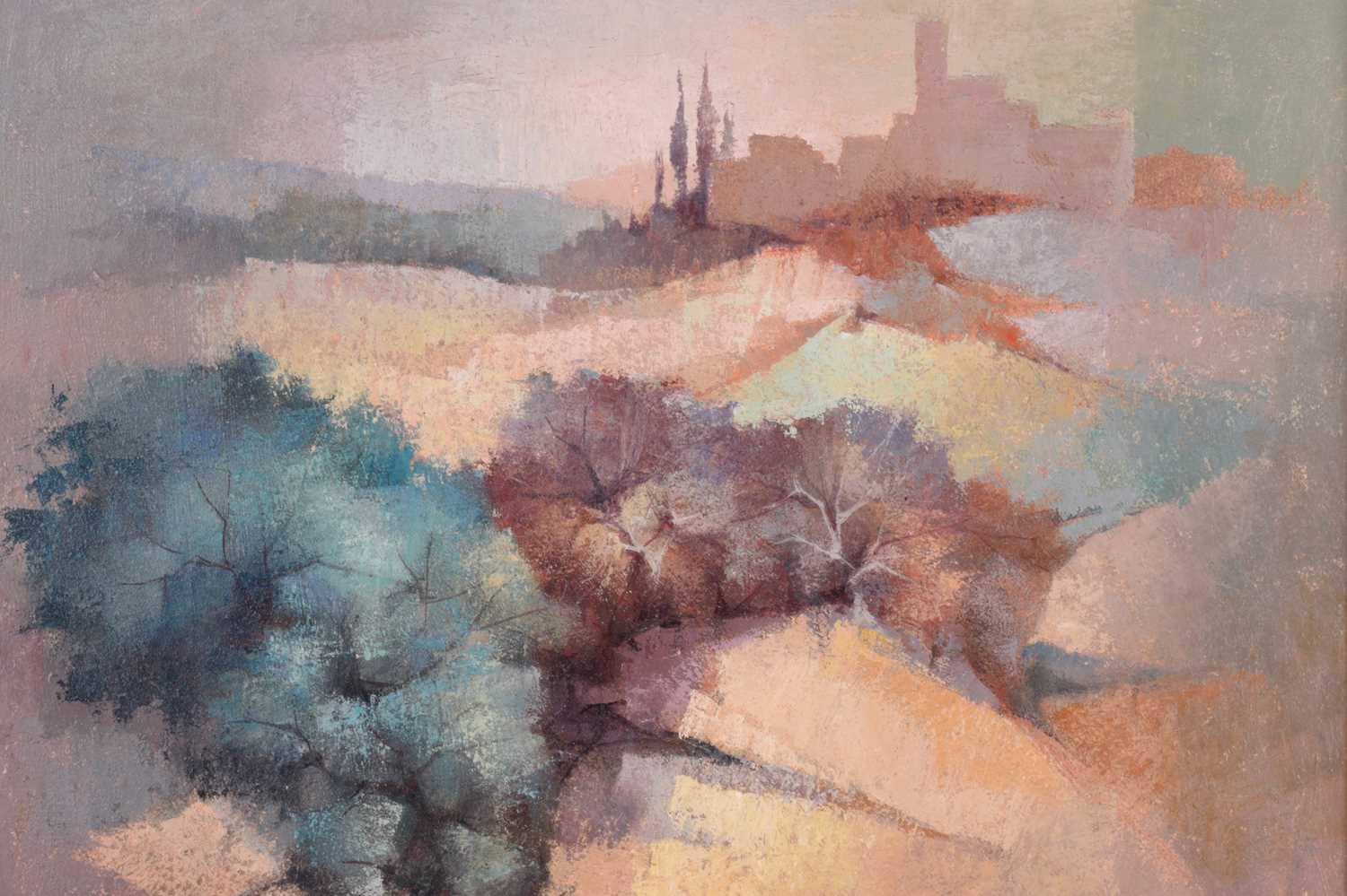 Paolo Frosecchi (1924 - 1991) Italian, Tuscan Landscape, signed and dated '82, oil on canvas, 40 x 5 - Image 3 of 8