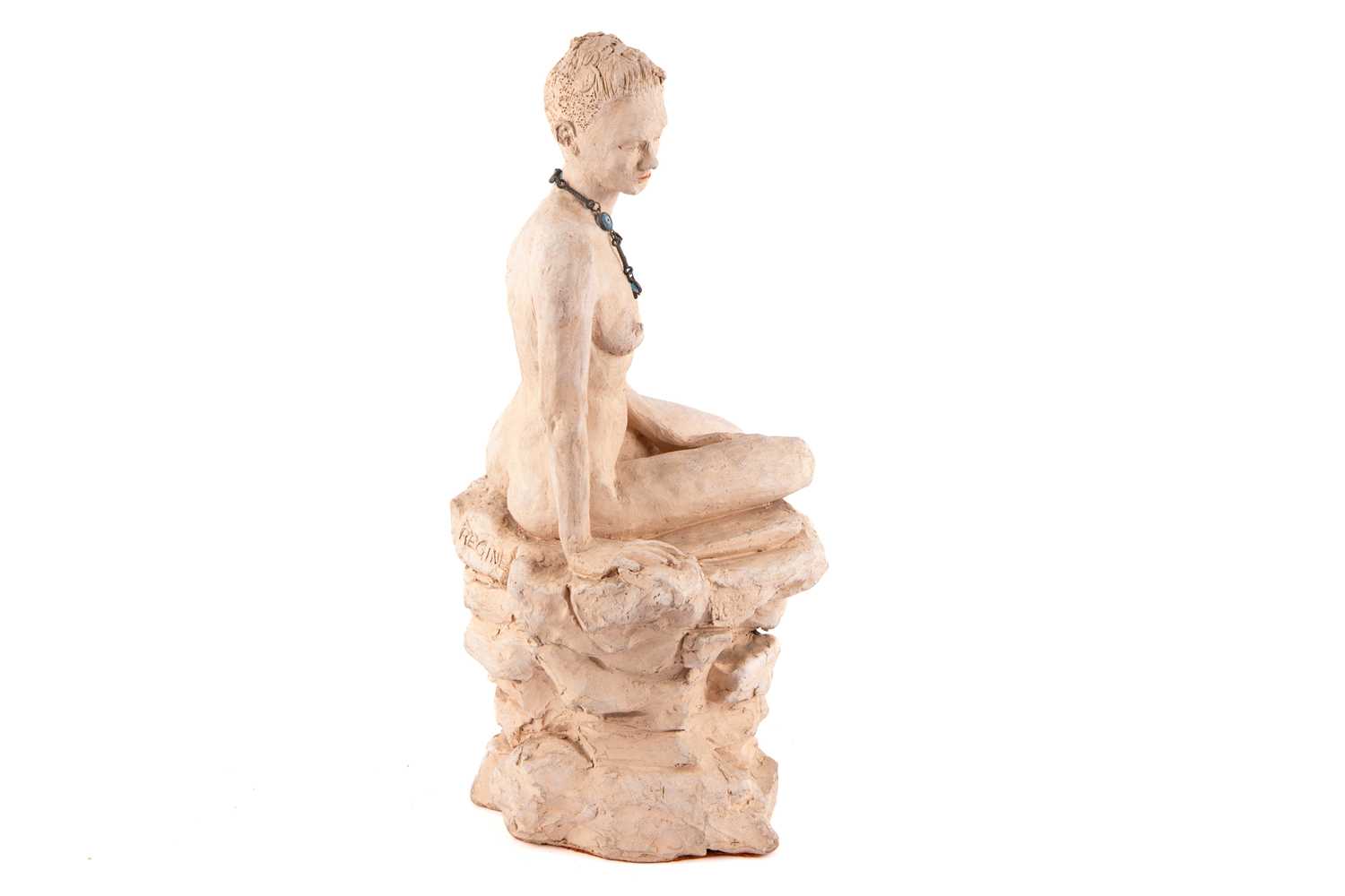 David Hyde Harrison, contemporary, 'Regine', signed at the back and dated 1982, terracotta, measures - Image 5 of 6