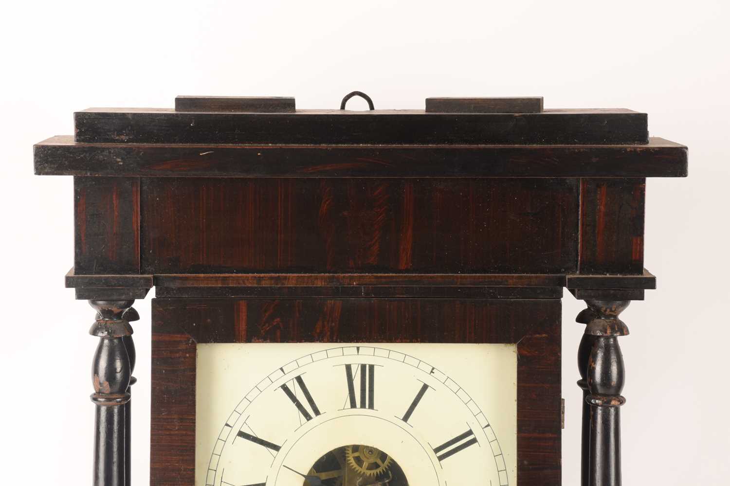 A 19th-century Chauncy Jerome 'New York Style' four-columned wall clock, 40.5 cm wide x 12 cm deep x - Image 2 of 9