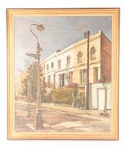 Ints Bulitis (20th century), London Street Scene, signed and dated '72, oil on canvas, 75 x 62 cm,