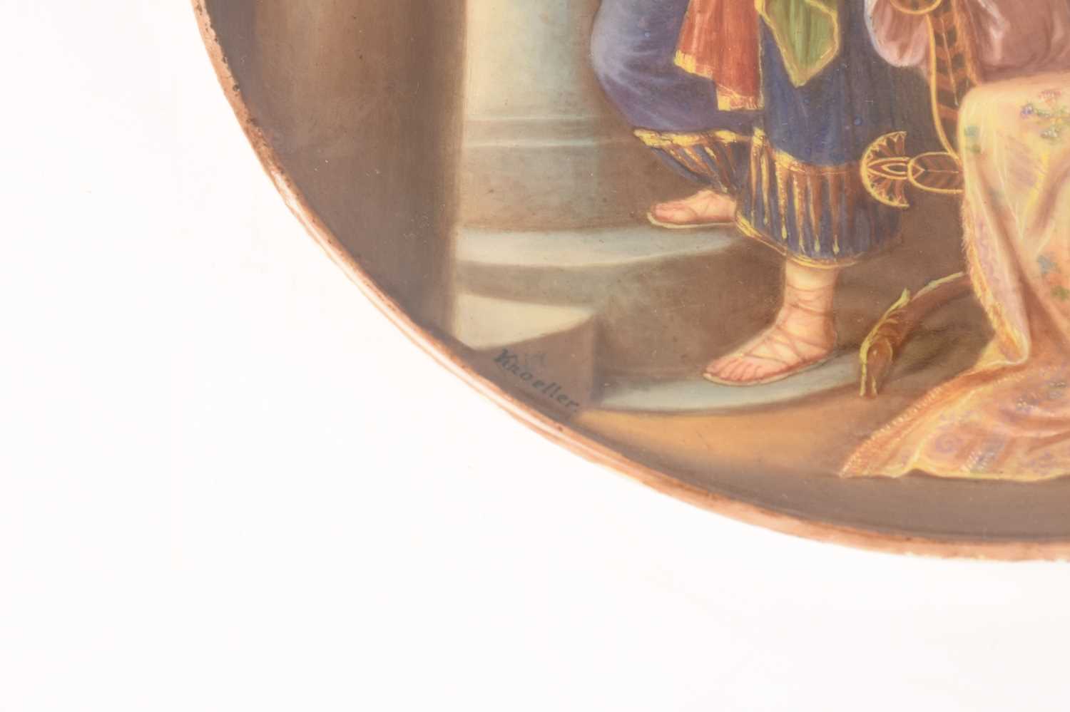 A pair of Royal Vienna-style porcelain cabinet plates, one depicting Tancredi and Clorinda and the o - Image 3 of 15