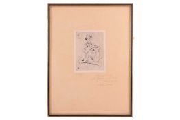 After Paul Cézanne (1839 - 1906), Guillaumin au Pendu, etching, 15.5 x 12 cm, inscribed in pencil on