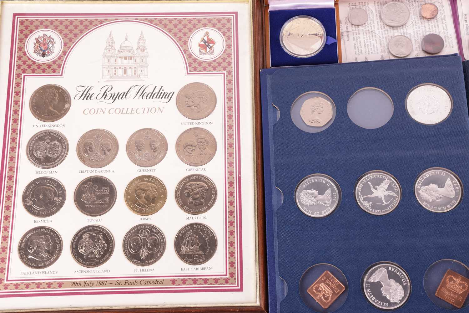 A large collection of commemorative coins and coin sets, to include ten cased New Zealand proof silv - Image 6 of 8