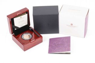 An Elizabeth II proof full sovereign, 2021, encapsulated, cased and boxed with a certificate.