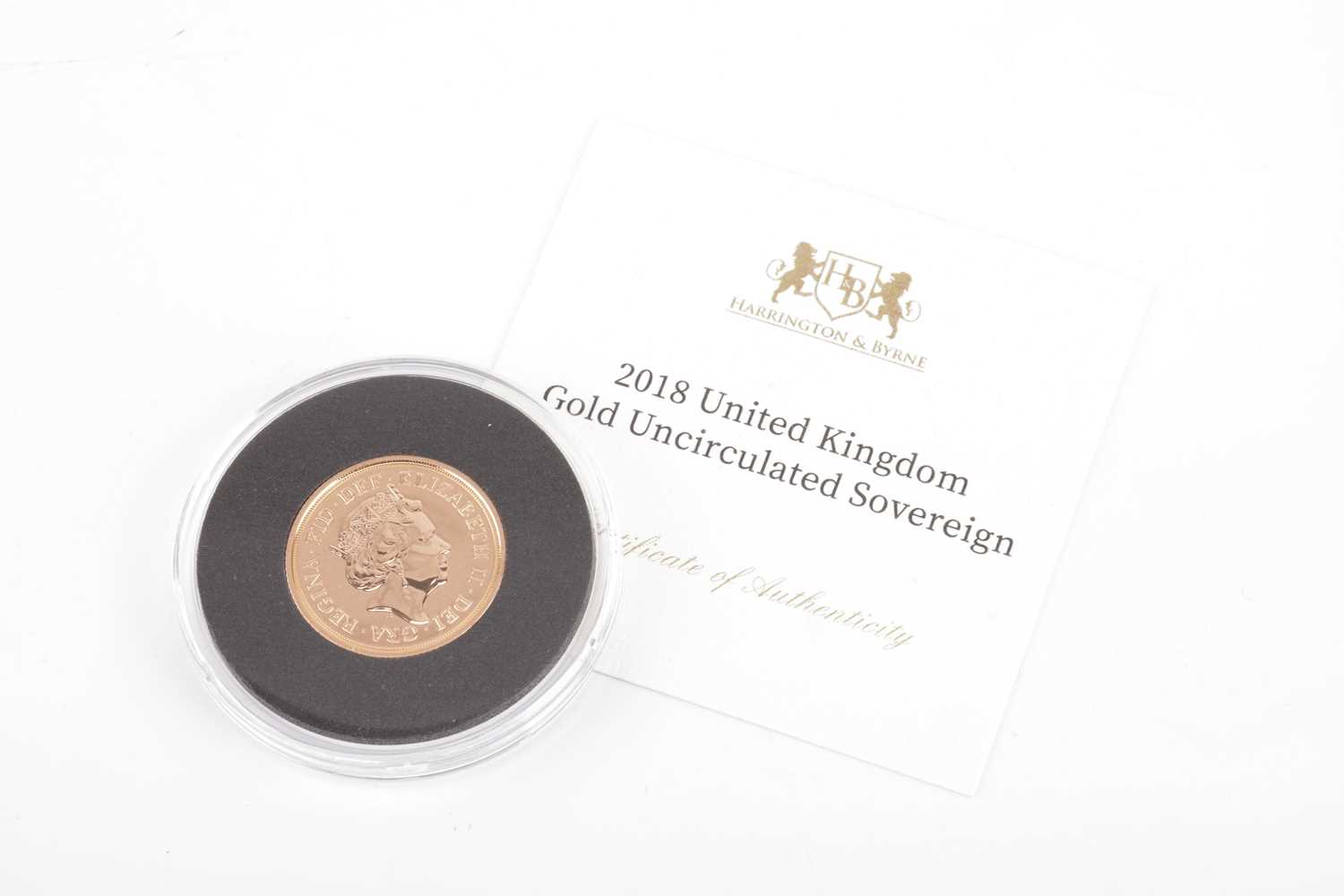 A 2018 Elizabeth II full gold sovereign, cased and uncirculated - Image 3 of 3