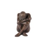 Moira Purver (contemporary), Solitude, bronze resin, 14cm high x 8 cm wide