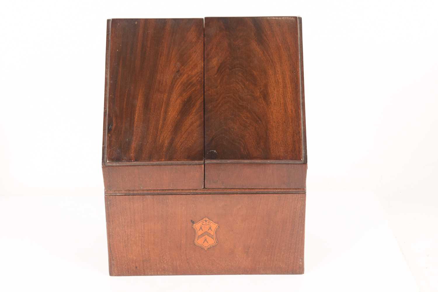 A large collection of wooden boxes comprising a knife box, two tea caddies, a writing box, a box con - Image 4 of 35