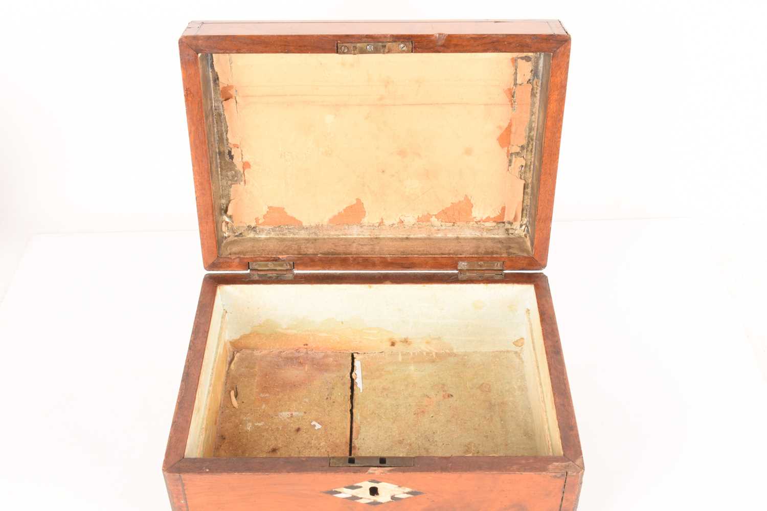 A large collection of wooden boxes comprising a knife box, two tea caddies, a writing box, a box con - Image 12 of 35