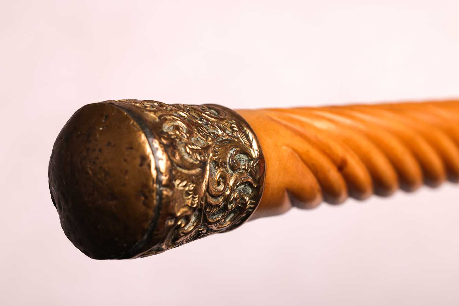 A Chinese export silver-handled walking cane, probably late 19th century by Wing Nam &amp; Co. with  - Image 6 of 8