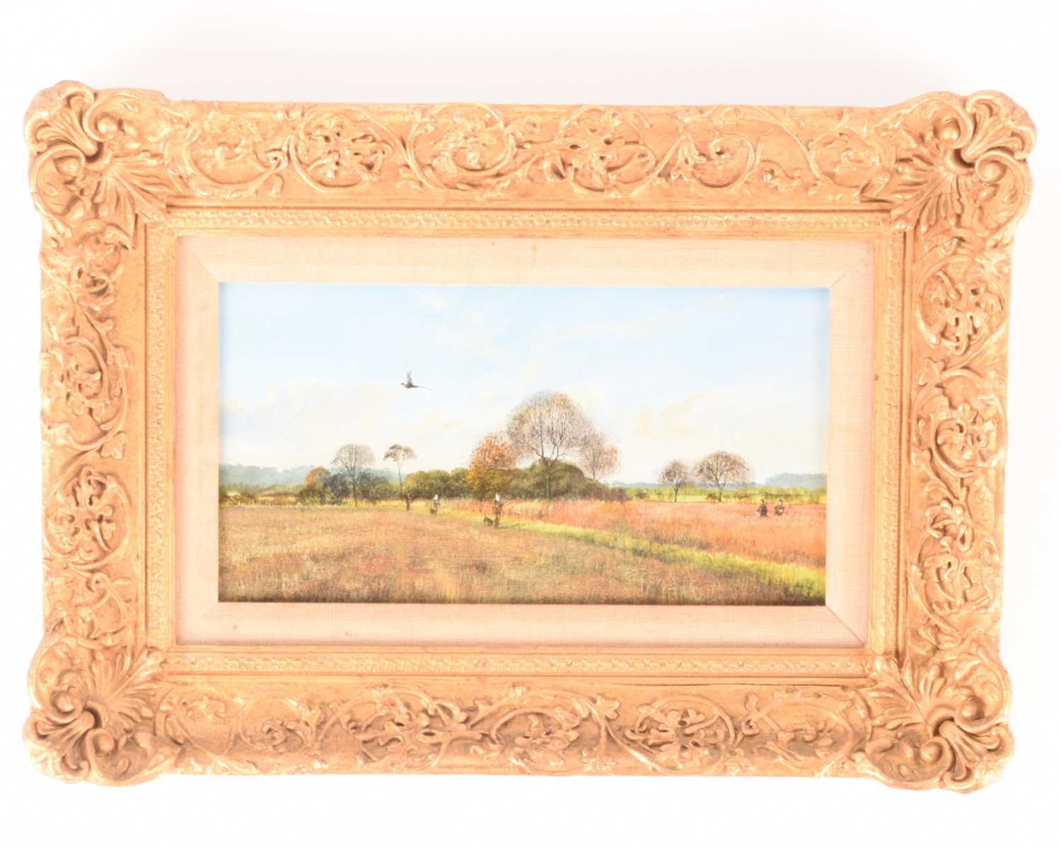 Clive Madgwick, Hunting scene, (1934 - 2005), signed 'C. Madgwick' (lower right), oil on board, imag