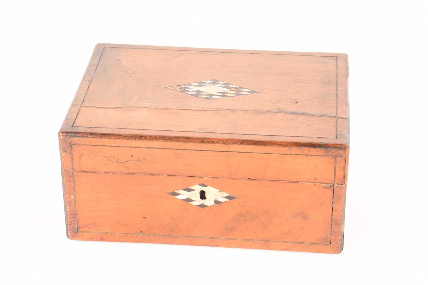 A large collection of wooden boxes comprising a knife box, two tea caddies, a writing box, a box con - Image 11 of 35