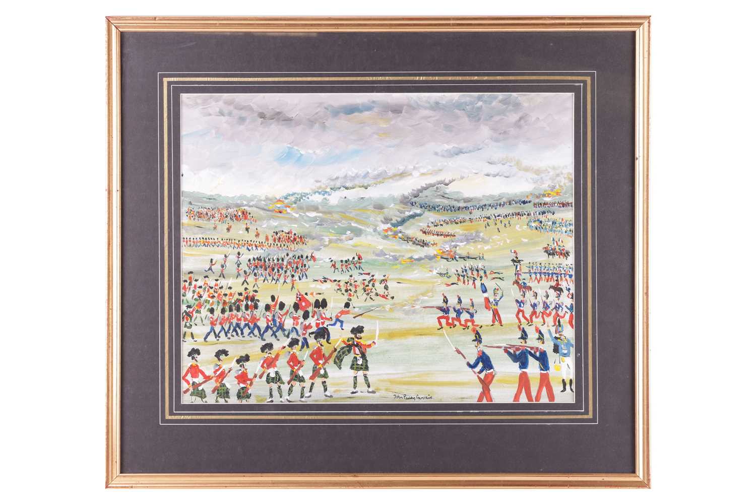 John Paddy Carstairs (1916 - 1970), Napoleonic battle scene with Scottish and French forces, signed 