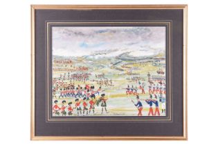 John Paddy Carstairs (1916 - 1970), Napoleonic battle scene with Scottish and French forces,