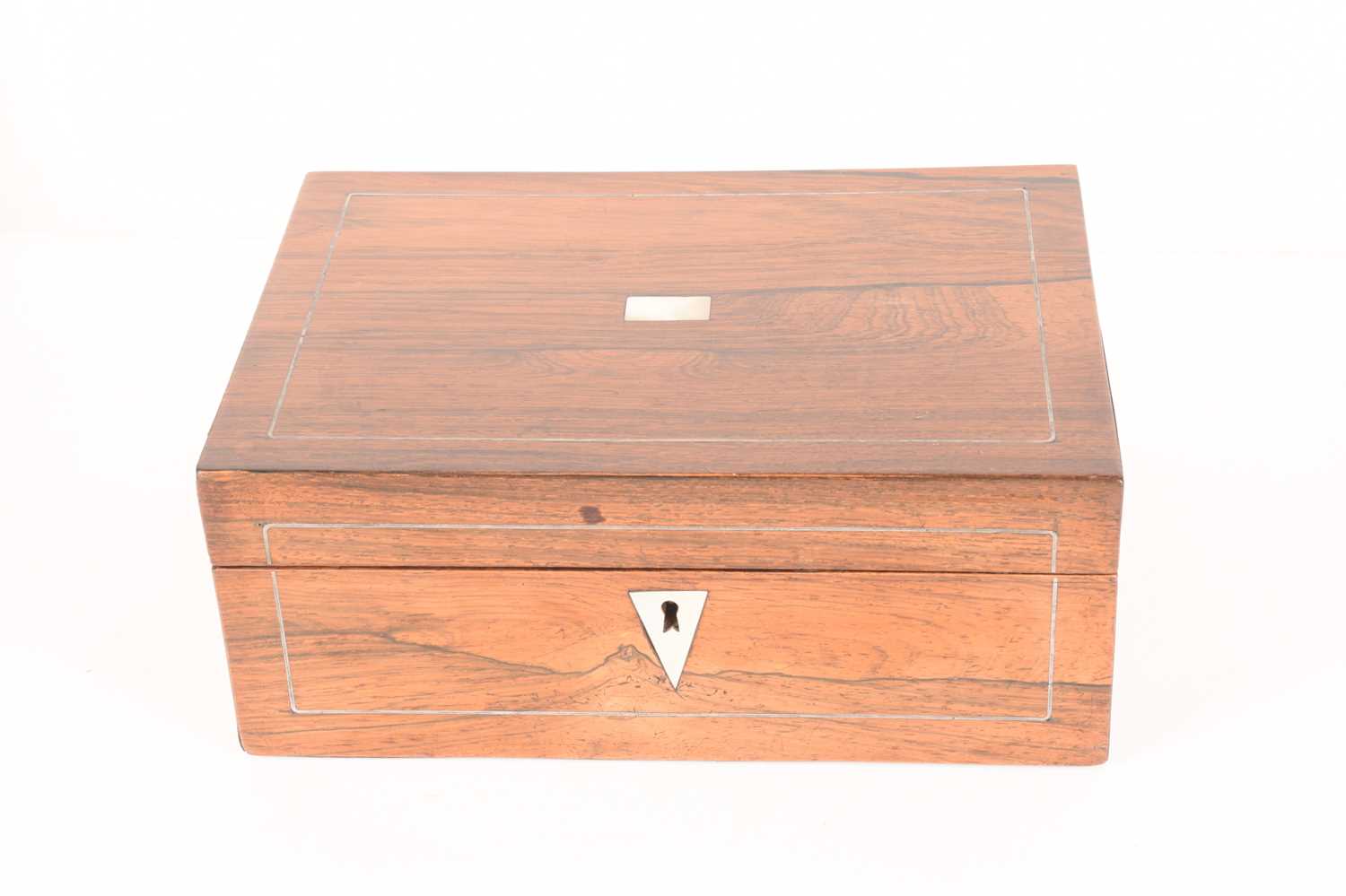 A large collection of wooden boxes comprising a knife box, two tea caddies, a writing box, a box con - Image 5 of 35