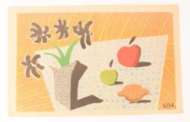 David Hockney OM CH RA (b.1937) British, 'Two Apples, One Lemon and Four Flowers', 1997, photolithog
