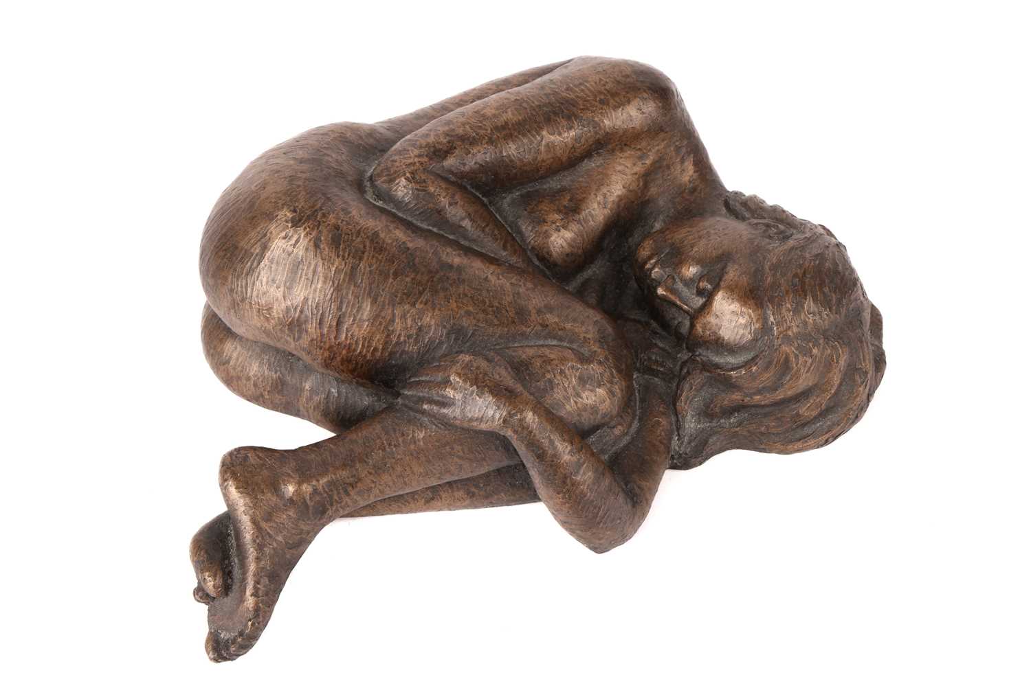 Moira Purver (contemporary), Soft, centered, bronze resin, 8 cm high x 24 cm wide - Image 2 of 5
