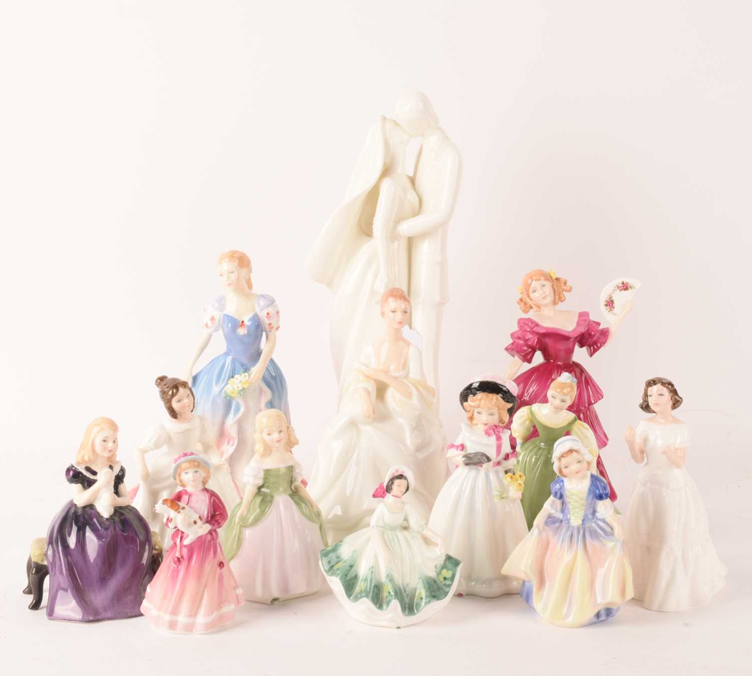 A collection of Royal Doulton 'Pretty Ladies' comprising, Wedding Day, Megan, Pamela, Jennifer, Fair - Image 31 of 37