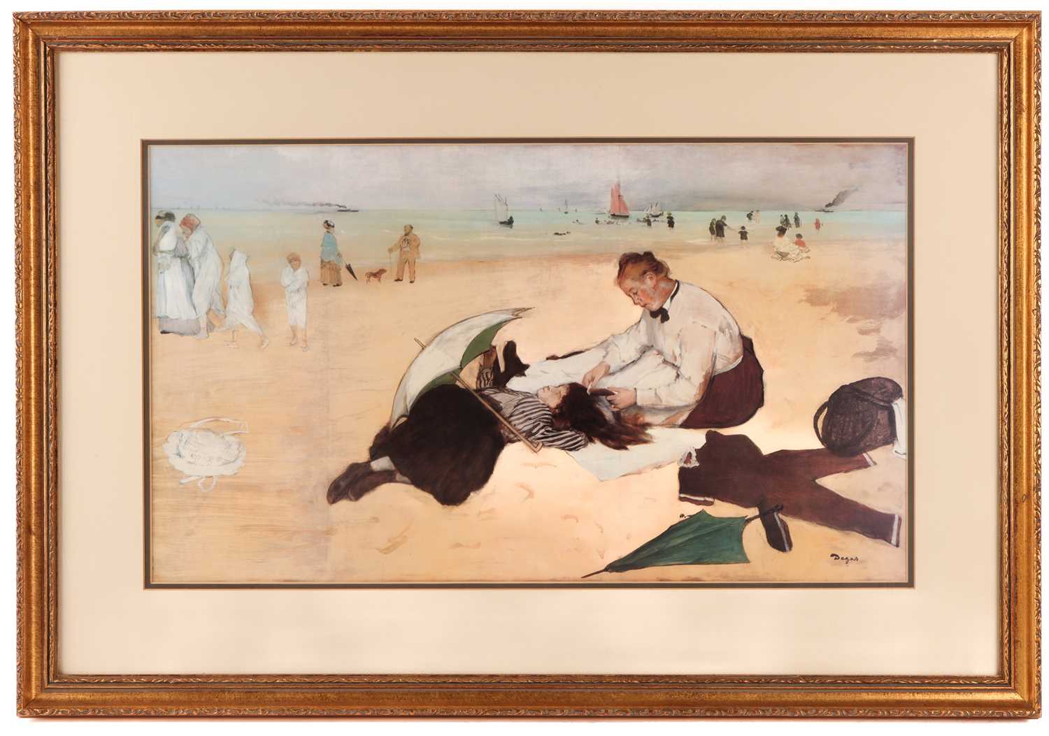 Two prints after Edgar Degas, 'Beach Scene' and 'Women Combing Their Hair', both lithographs, both g - Image 4 of 5