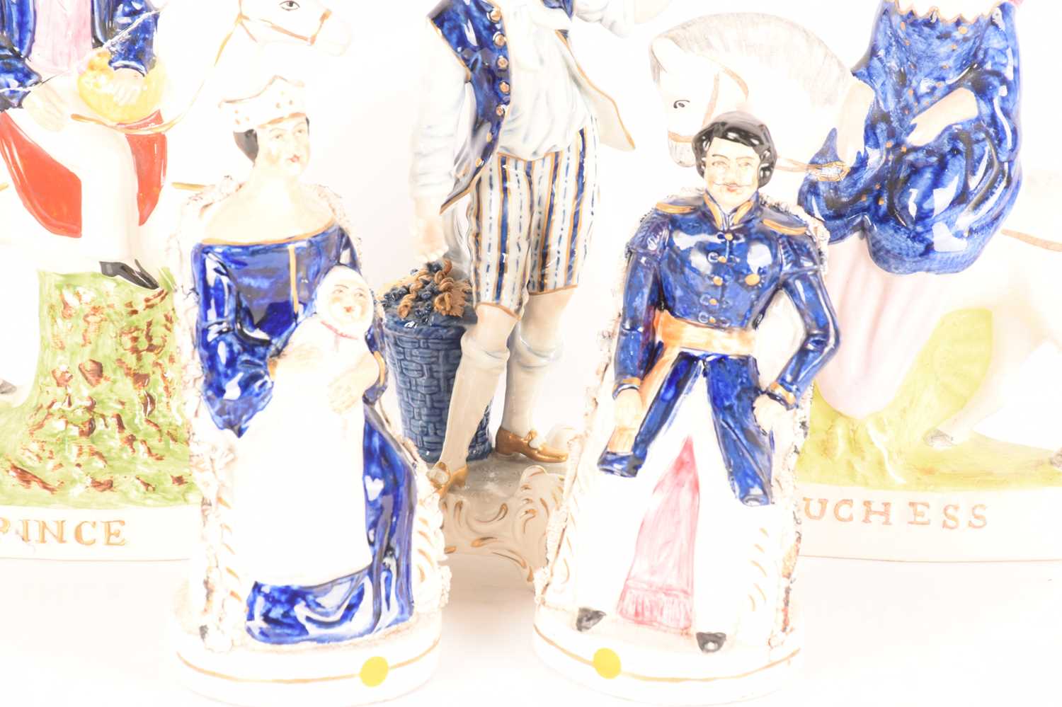 A collection of Staffordshire and Staffordshire-style figures comprising a Prince Albert figure, a Q - Image 3 of 3