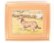 Sue Casson (Mid-Late 20th Century), Irish Wolfhound? in the grass, signed 'Sue Casson' (lower right)