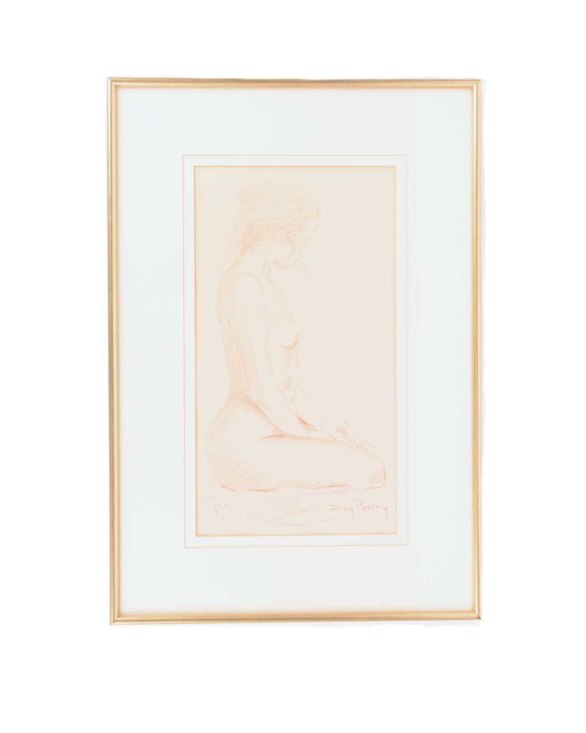 Roy Petley (b. 1950), 'Nude II', signed 'Roy Petley (lower right) dated '85' (lower left), red chalk