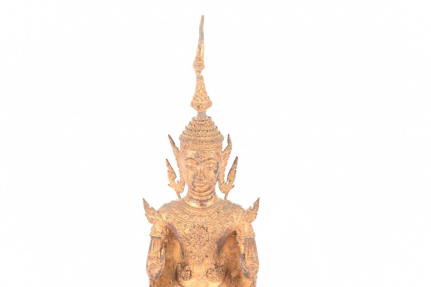 A mixed collection comprising a Thai gilt standing Buddha, an ashtray modeled to appear like a disk  - Image 2 of 13