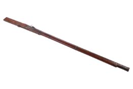 A huge 1-inch bore Indian Toradar matchlock (rampart gun), 19th century, with a forged iron barrel t