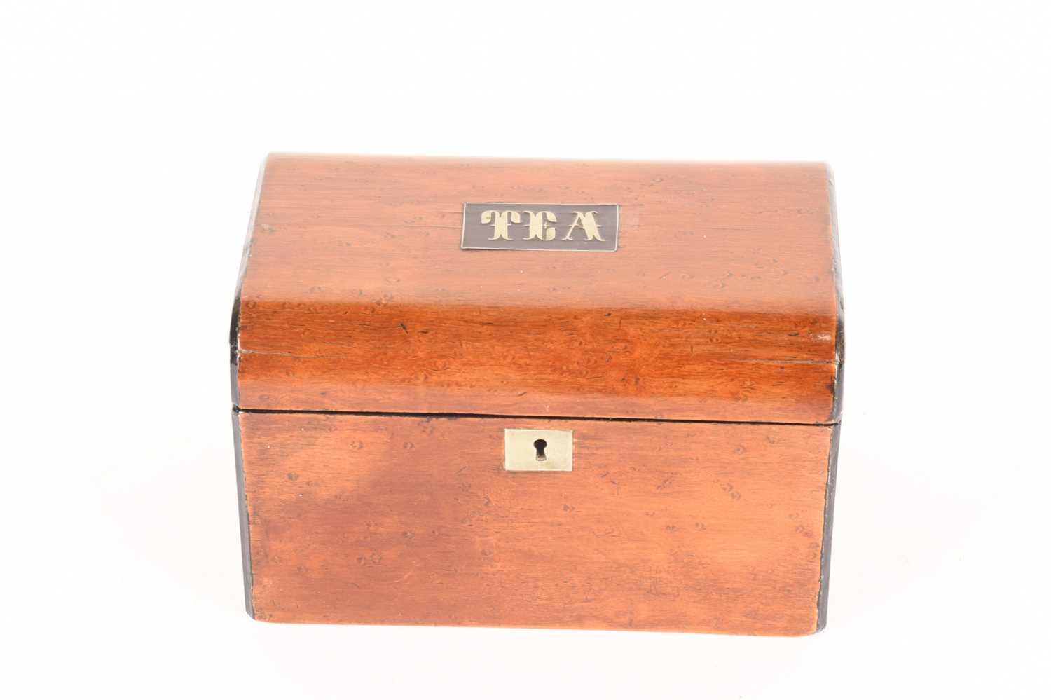 A large collection of wooden boxes comprising a knife box, two tea caddies, a writing box, a box con - Image 19 of 35