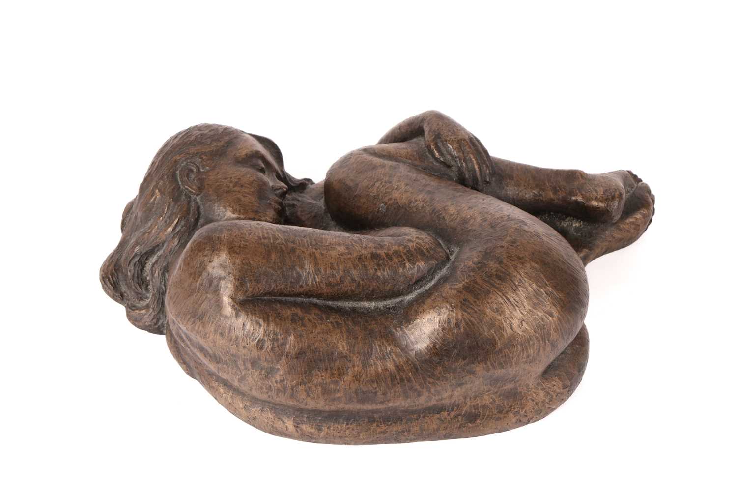 Moira Purver (contemporary), Soft, centered, bronze resin, 8 cm high x 24 cm wide - Image 3 of 5