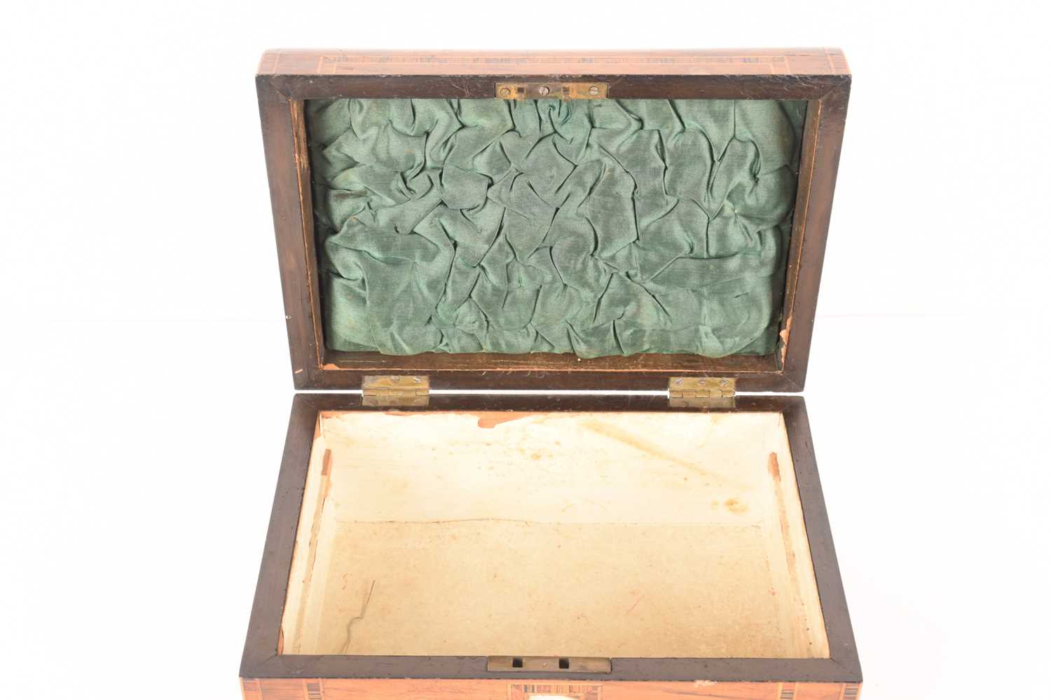 A large collection of wooden boxes comprising a knife box, two tea caddies, a writing box, a box con - Image 30 of 35