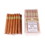 Thirty eight La Invicta Honduran Churchill Cigars (38), one bundle of 25 and 13 loose in cellophane.