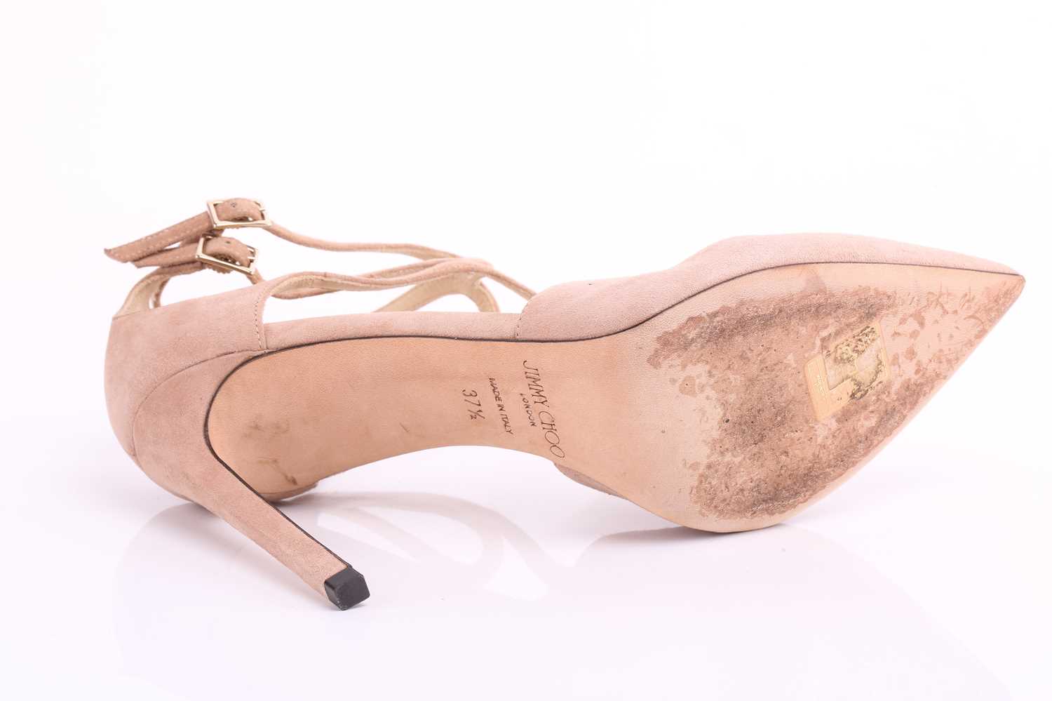 Two pairs of Jimmy Choo heels; including a pair of 'Lancer' pumps in dusty pink suede leather, featu - Image 8 of 20