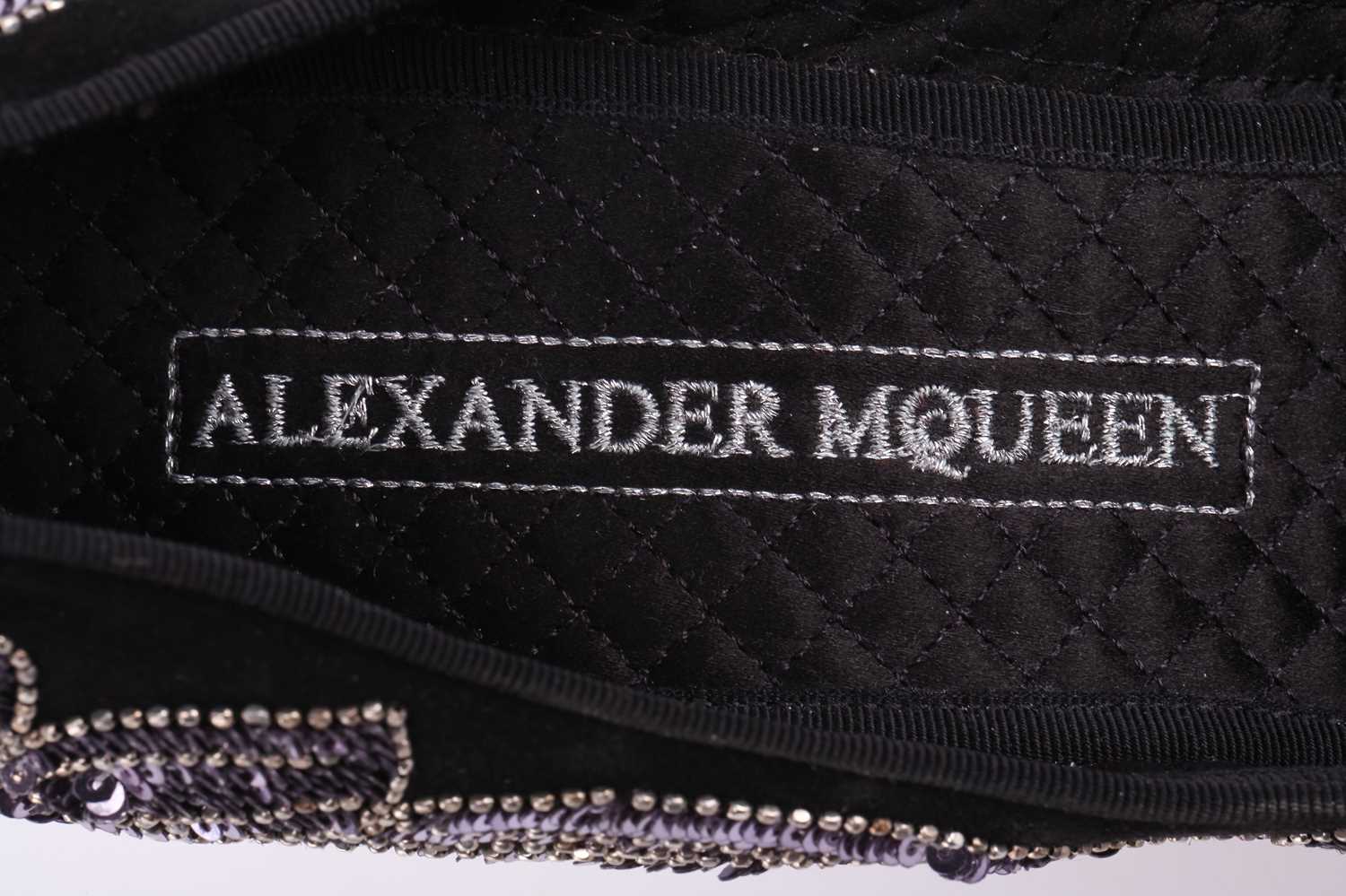 Three pairs of shoes; a pair of Alexander McQueen pointed-toe high heels in black suede with silver  - Image 10 of 31