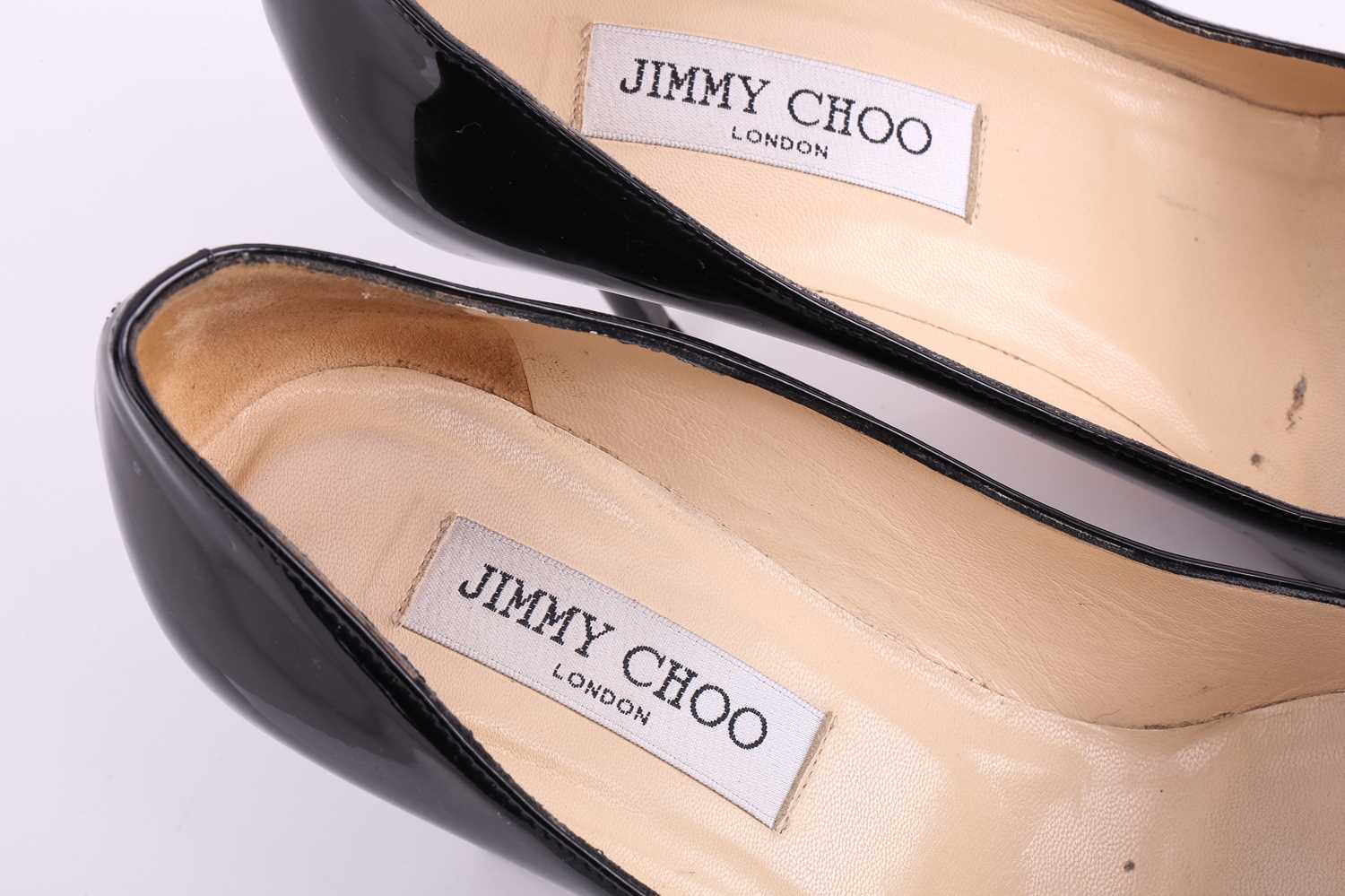 Two pairs of Jimmy Choo heels; including a pair of 'Lancer' pumps in dusty pink suede leather, featu - Image 16 of 20