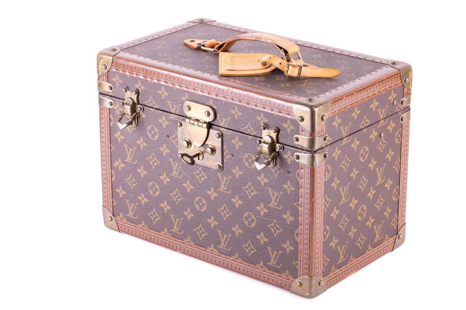 Louis Vuitton - a 'Boîte à Pharmacie' (pharmacy box) vanity case, in brown monogram canvas, brass lo