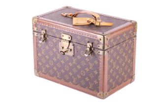 Louis Vuitton - a 'Boîte à Pharmacie' (pharmacy box) vanity case, in brown monogram canvas, brass