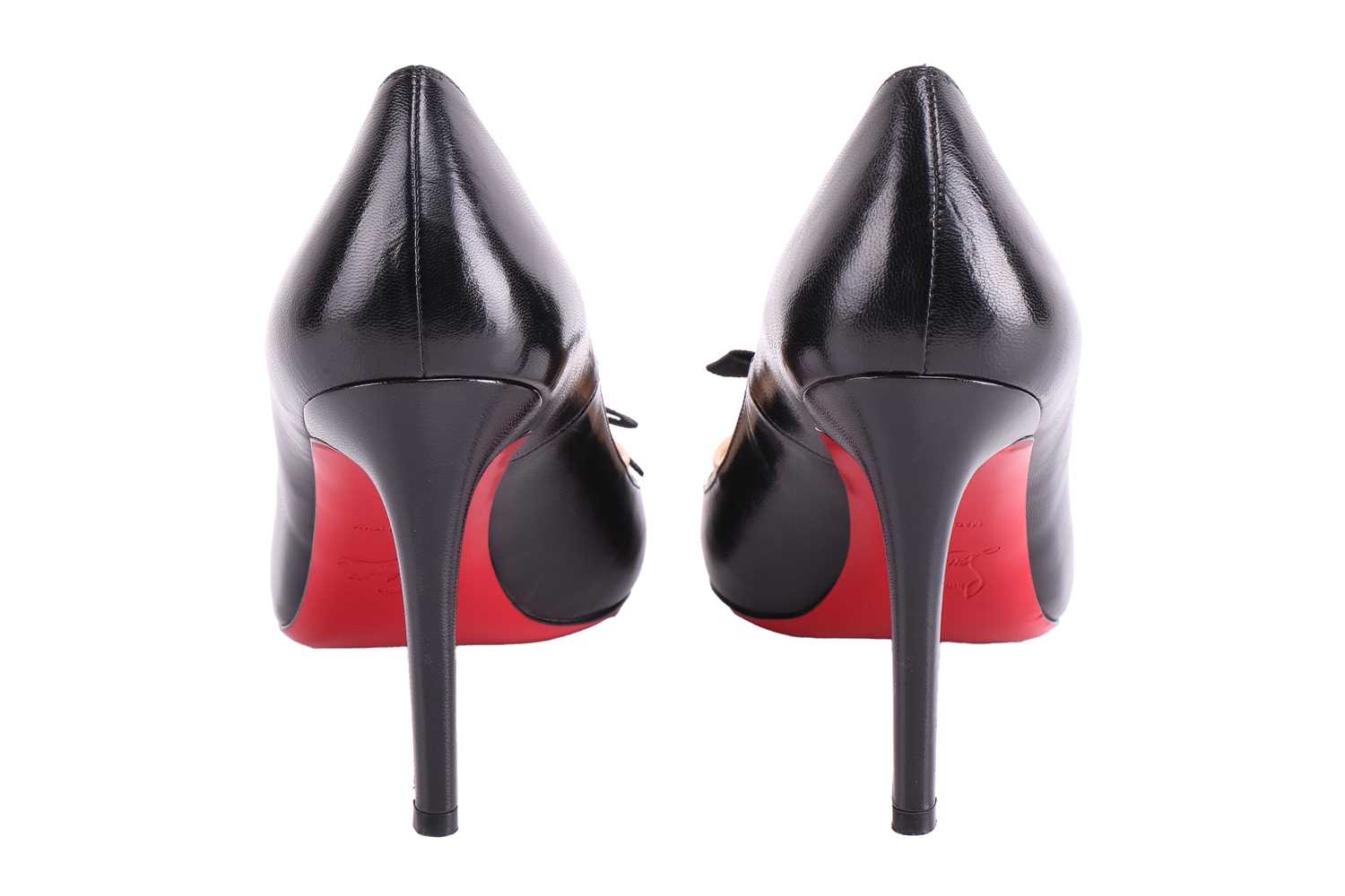 Three pairs of shoes; a pair of Alexander McQueen pointed-toe high heels in black suede with silver  - Image 22 of 31